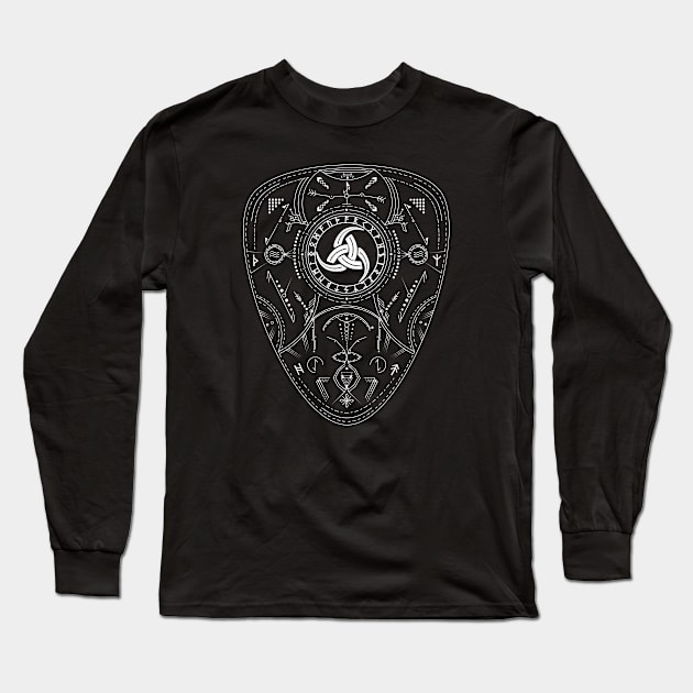 Triple Horn of Odin | Norse Pagan Symbol Long Sleeve T-Shirt by CelestialStudio